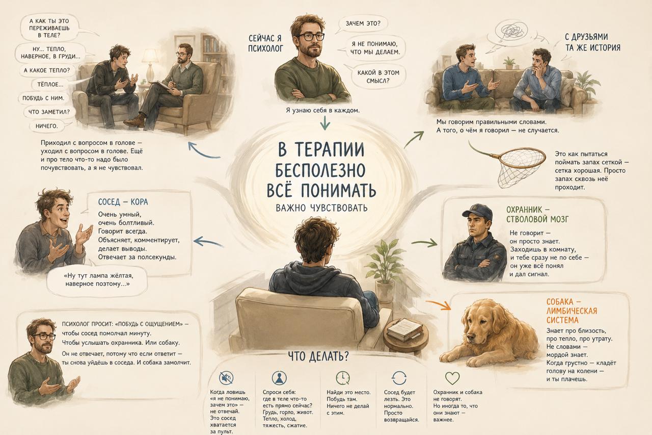 Почему в терапии бесполезно всё понимать
